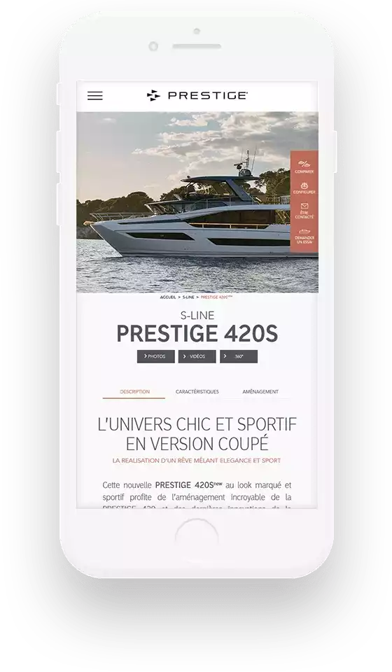 Production mobile 1 Prestige Yachts